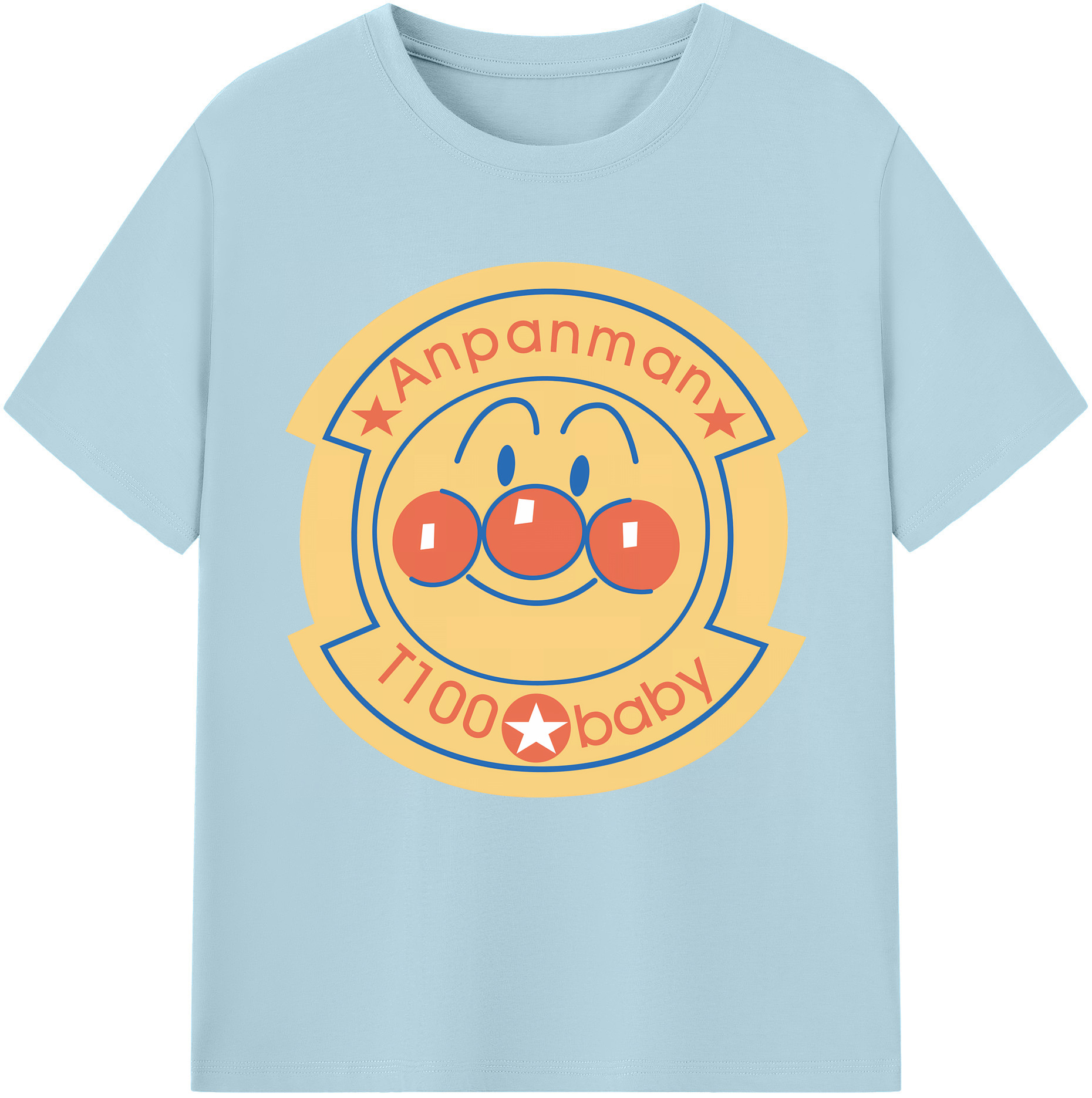 （画像用） アンパンマン Anpanman 綿100％半袖Tシャツ（フロントプリント）